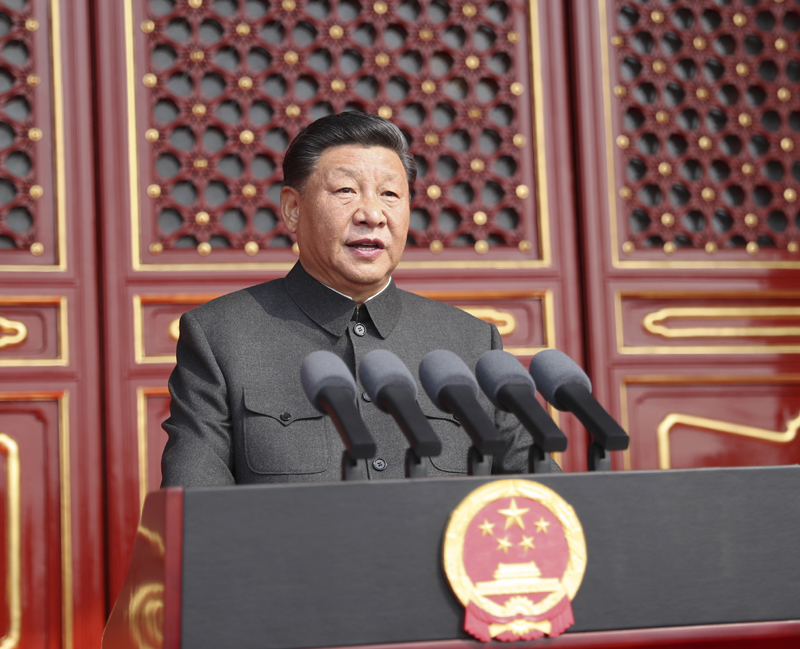 10月1日上午，慶祝中華人民共和國(guó)成立70周年大會(huì)在北京天安門廣場(chǎng)隆重舉行。中共中央總書記、國(guó)家主席、中央軍委主席習(xí)近平發(fā)表重要講話。